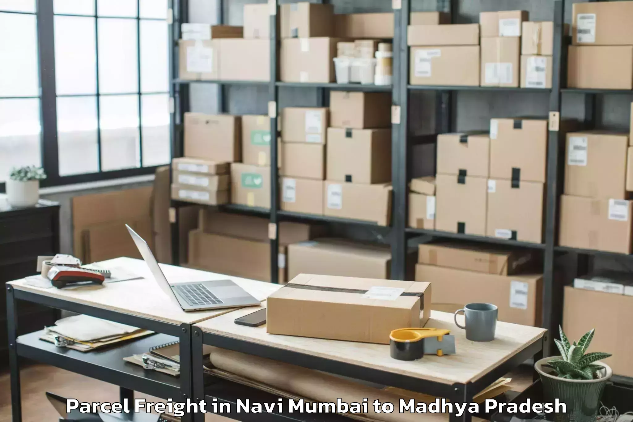 Hassle-Free Navi Mumbai to Bhopal Airport Bho Parcel Freight